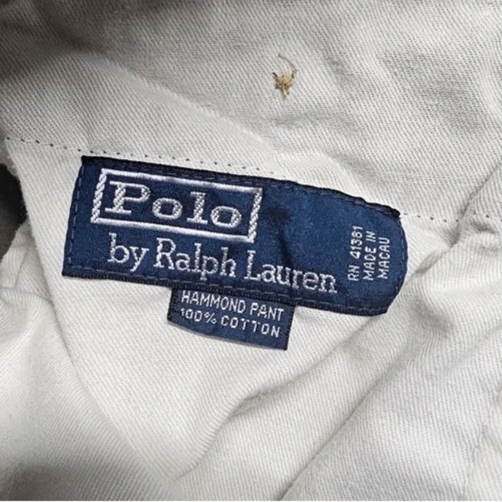 Polo Ralph Lauren Chino Pleated Cuff Hammond Pant Men's Size 34x29